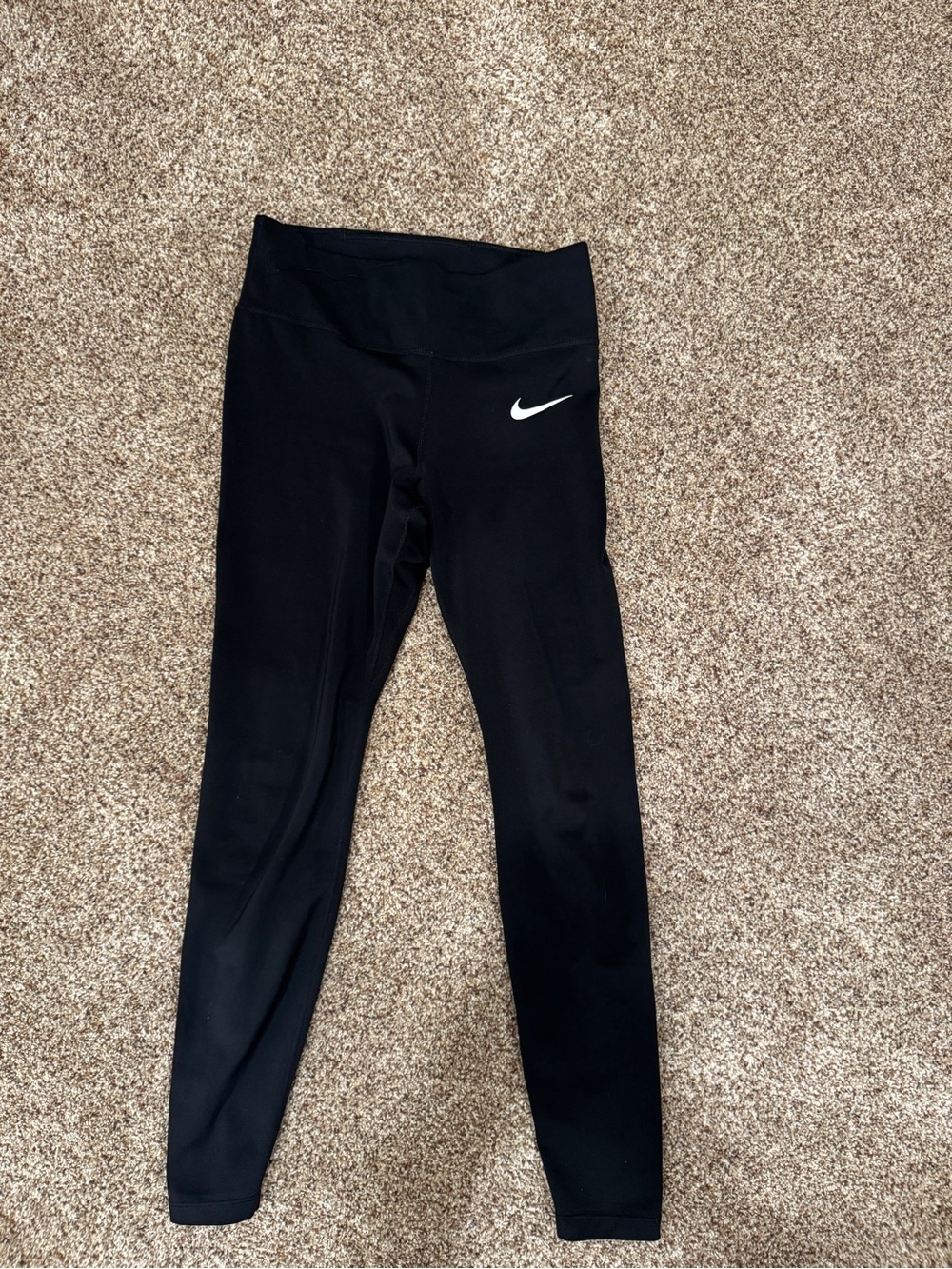Nike women’s Black Leggings with White Swoosh
